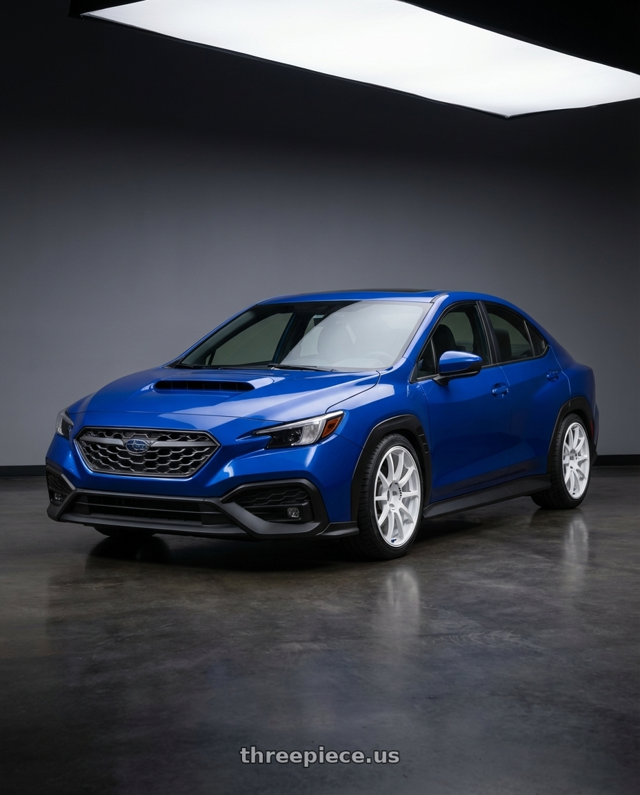 2024 Subaru WRX with Advan RCIII 5x114.3 18x8.5+38 White wheels