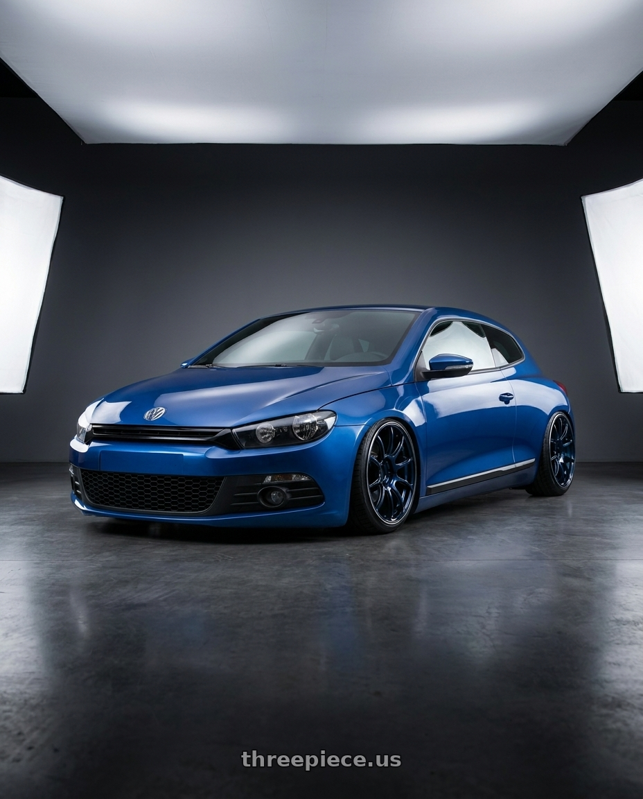 2010 Vw scirocco with Advan RZ II 5x112 19x8.5+45 Racing Indigo Blue and Ring wheels