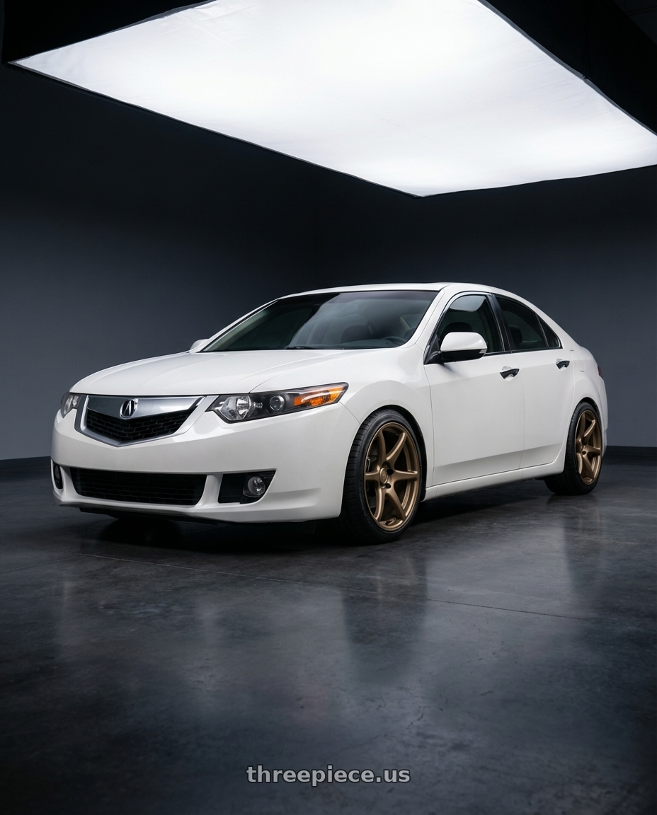 2013 Acura TSX with Kansei K11B Tandem 5x114.3 18x8.5 35 Bronze wheels