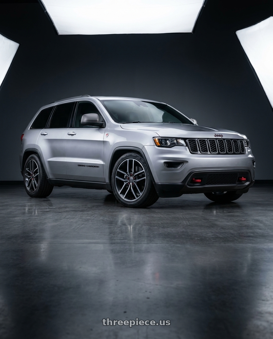 2018 Jeep Grand Cherokee with Project Kics R40 Iconix Black M14x1.50 Lug Nuts wheels