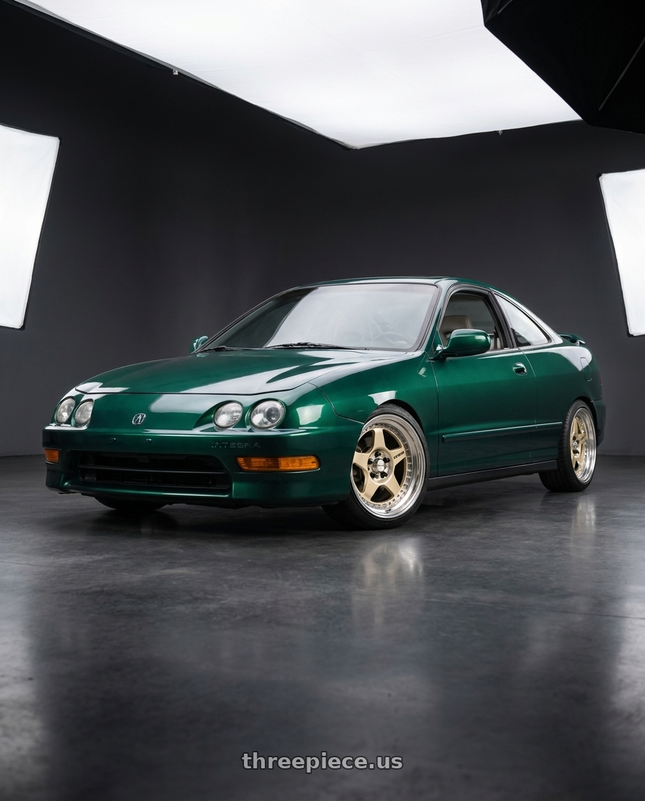 2000 Acura integra gsr with Work Meister Cr01 4x100 15x11+-41 A Disk Bright Buff Finish wheels
