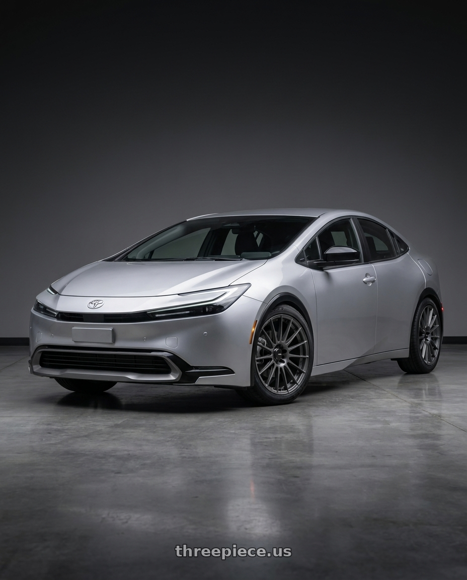 2026 Toyota Prius with Konig Rennform 5x114.3 18x8+45 Matte Grey wheels