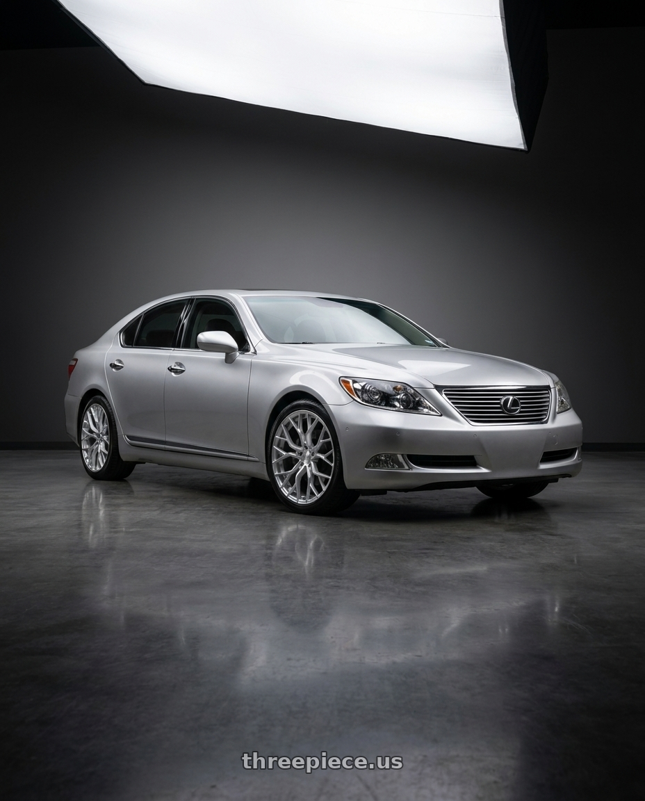 2007 Lexus ls460 with DOLCE PERFORMANCE ARIA 5x120 20x10 +40 Gloss Silver Machined Face wheels