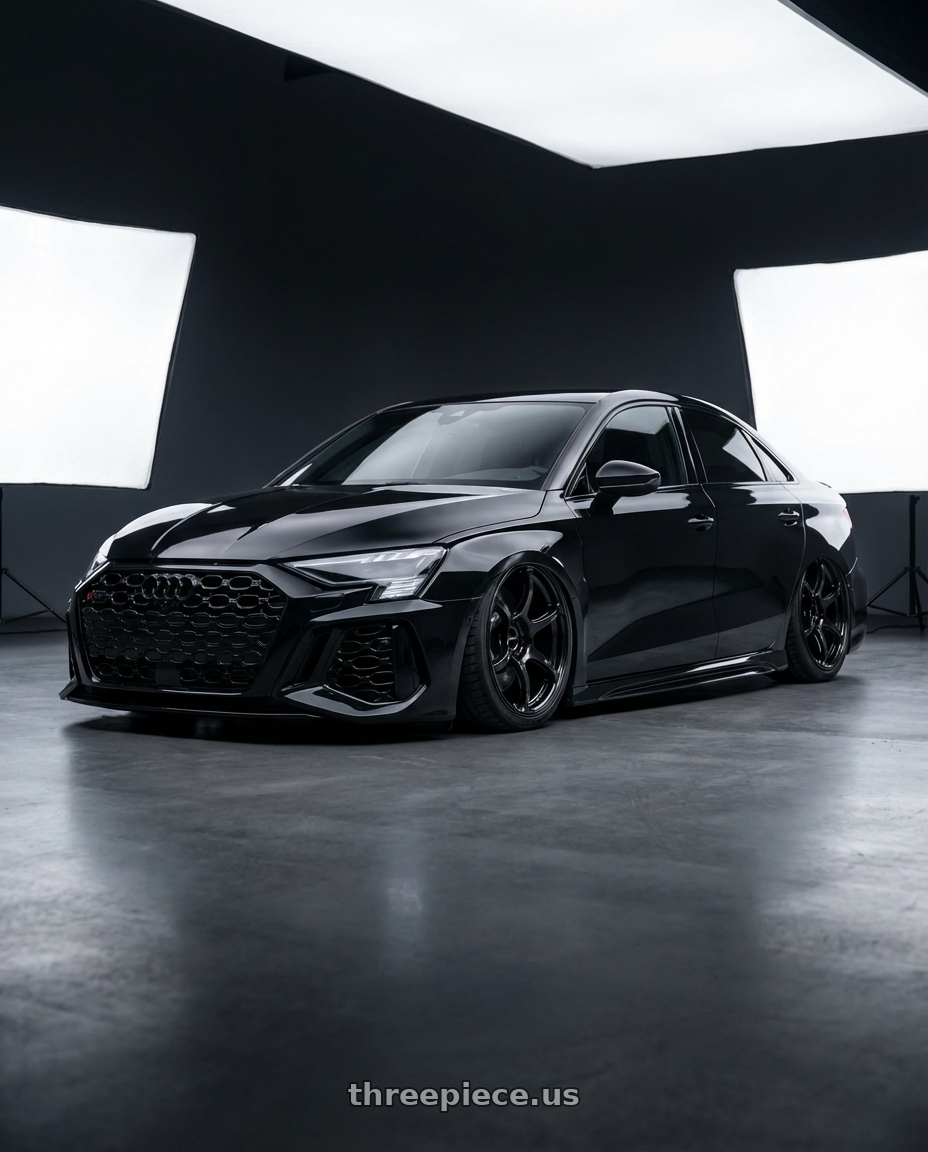 2022 Audi RS3 8Y with Advan RGIII 5x112 19x8.5+45 Gloss Black wheels