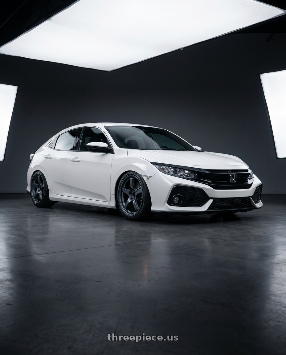 2024 Honda Civic with Gram Lights 57CR 5x114.3 19x9.5+35 Gunblue II wheels