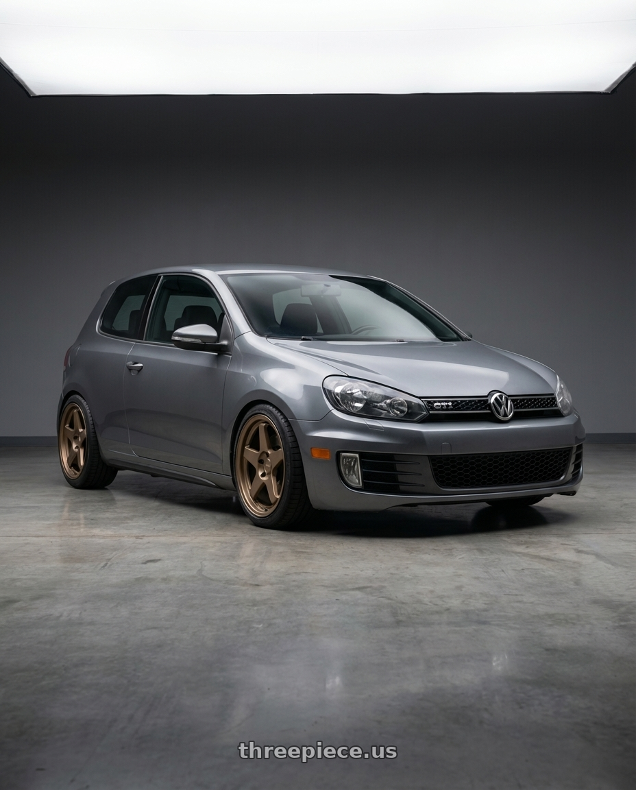 2013 Volkswagen GTI MK6 with Kansei K12B KNP 5X112 18x8.5 35 Bronze wheels