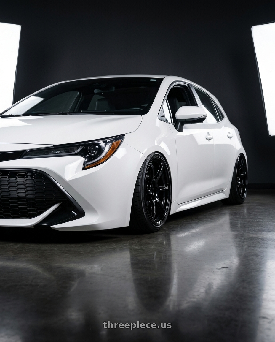 2023 Toyota Corolla Hatchback with Advan RGIII 5x114.3 18x8.0+37 Gloss Black wheels