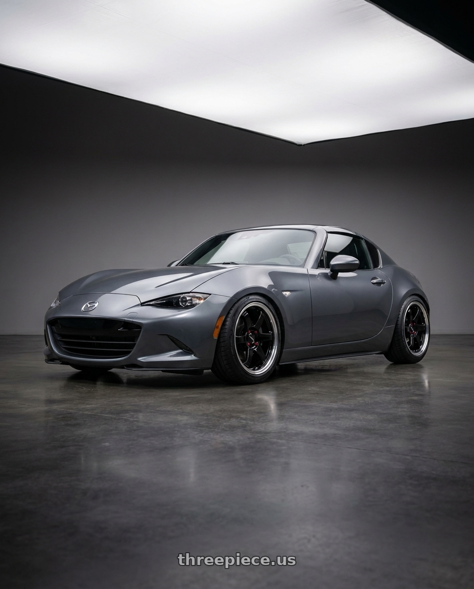2026 mazda mx5 rf with Enkei PF06 5x114.3 16x8+30 Black Machined wheels