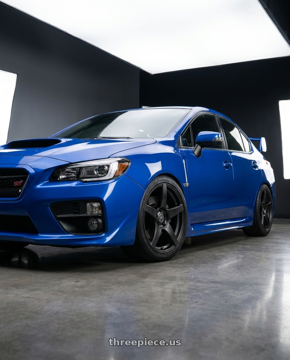 2018 Subaru WRX STI with Forgestar CF5 5x114.3 18x10 +42 Satin Black wheels