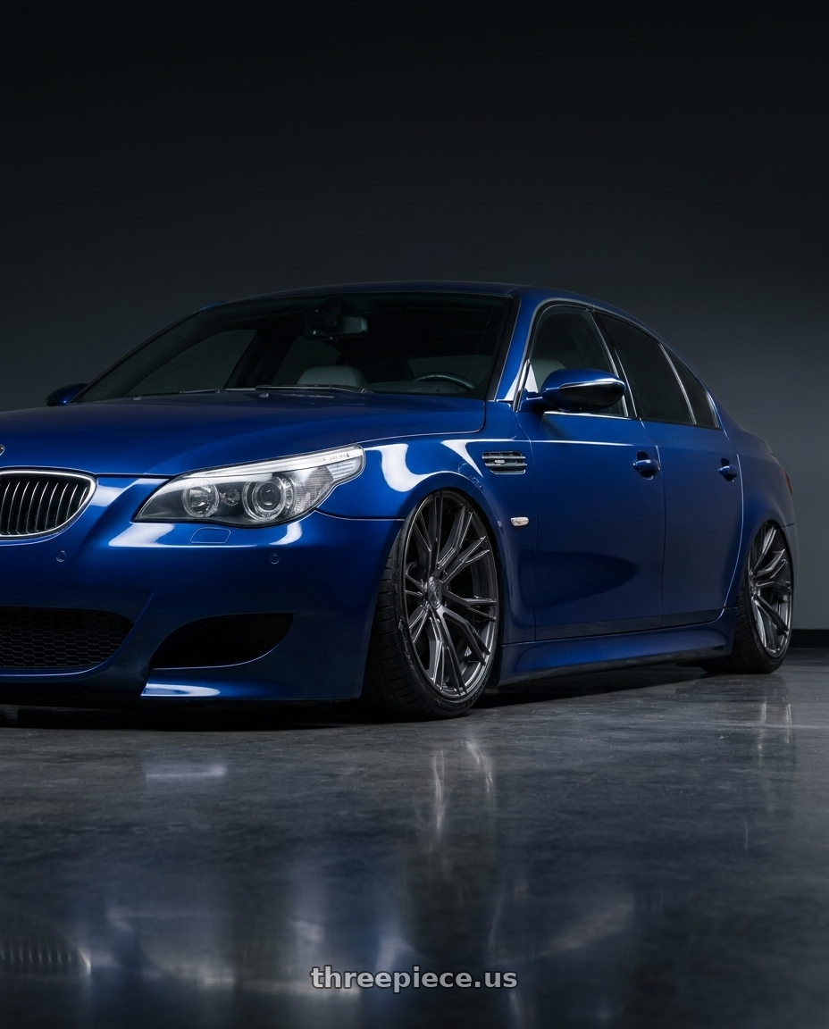 2010 BMW M5 E60 with Avant Garde Wheels M520R 5X120 20x11 +45 Dark Graphite Metallic wheels