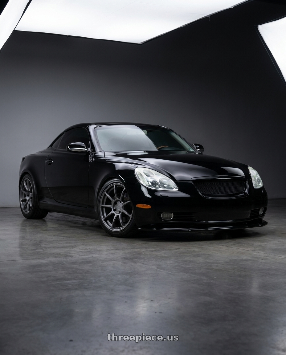 2005 lexus sc430 with Aodhan AH06 5X114.3 18x9+30 Matte Gray wheels