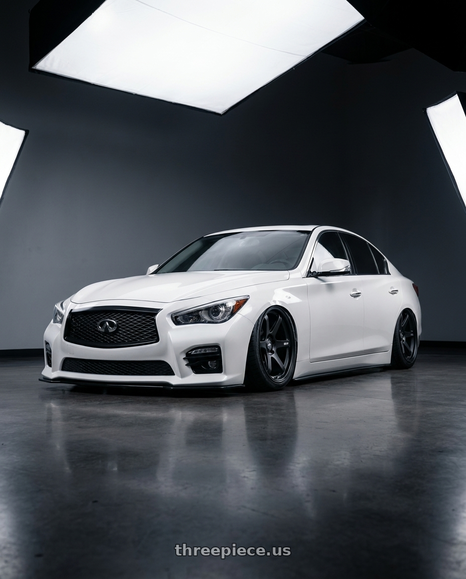 2020 Infiniti Q50 with ESR Wheels APEX SERIES AP6 5x114.3 19x9.5 +22 Matte Black wheels