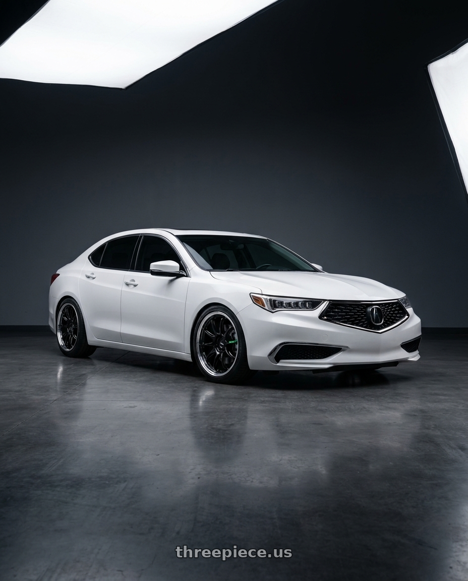 2019 acura tlx with Work Emotion Zr10 5x114.3 19x9.5 +38 Black Diamond Lip Cut wheels