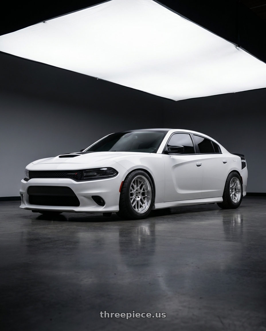2021 dodge charger with ESR Wheels CS18 5x115 18x9.5 +35 Hyper Silver wheels