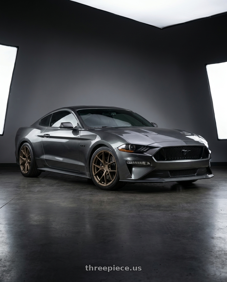 2018 mustang gt with Aodhan AFF7 5x114.3 19x9.5+35 Matte Bronze wheels