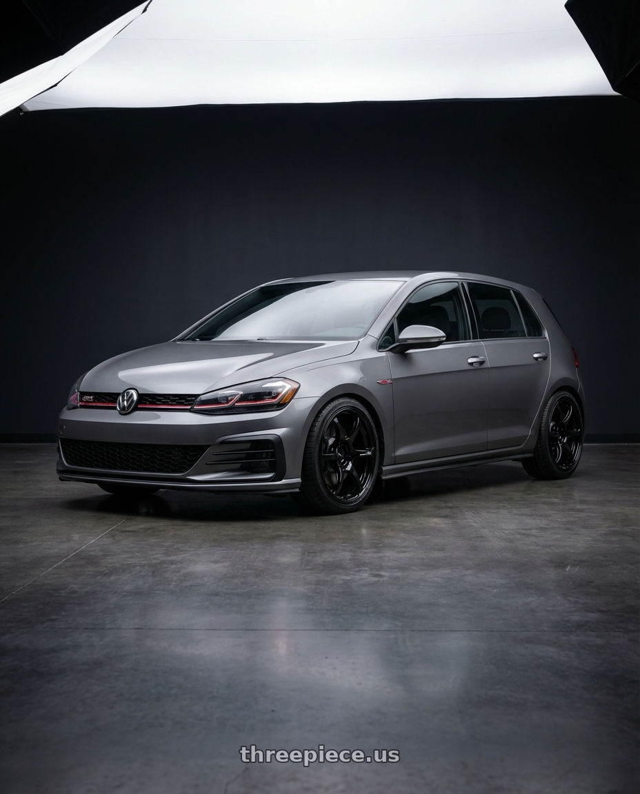 2019 Volkswagen GTI MK7 with Advan RGIII 5x112 18x8+50 Gloss Black wheels