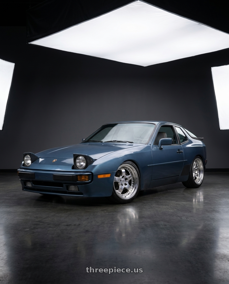 1989 Porsche 944 with Work Meister S1 3P 5x114.3 17x9+61 W Disk Bright Buff Finish wheels