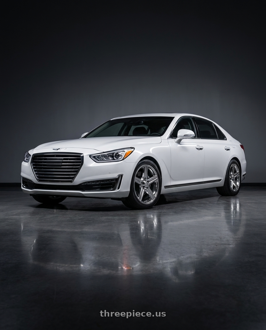 2018 genesis g90 ultimate with Strada OE Replica Iroc 5x114.3 20x8.5 +35 Chrome wheels