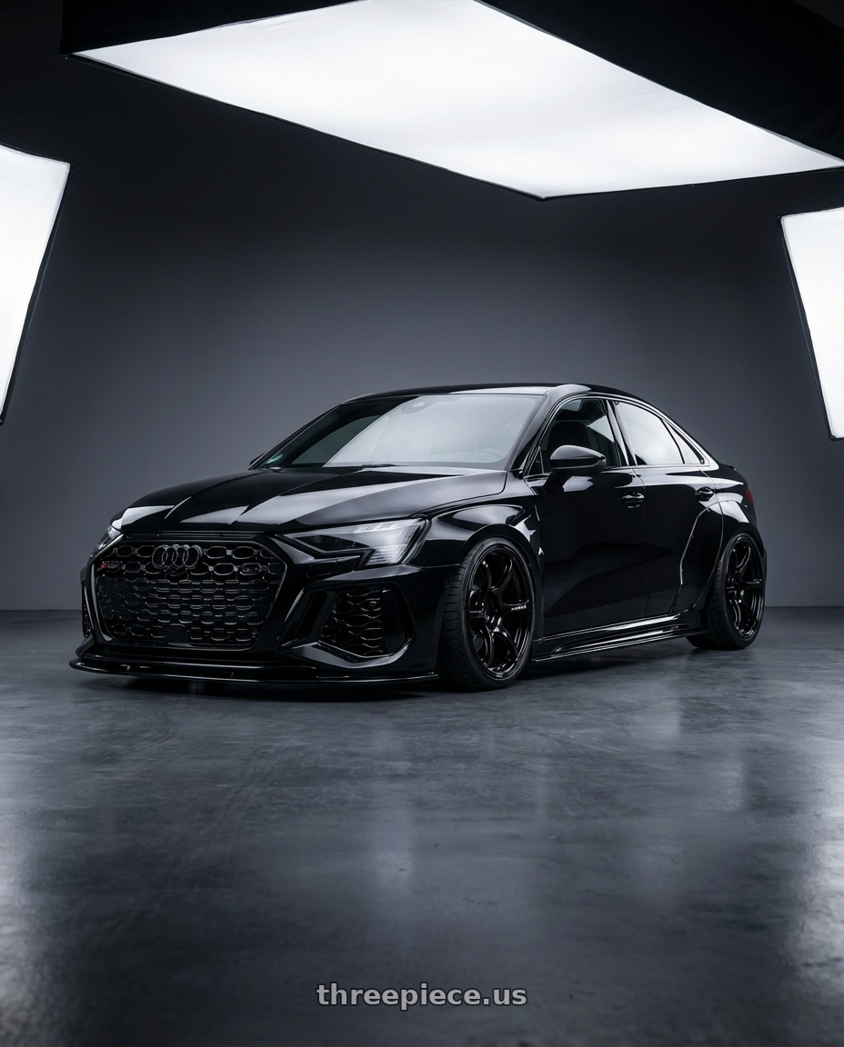 2022 Audi RS3 8Y with Advan RGIII 5x112 19x8.5+45 Gloss Black wheels