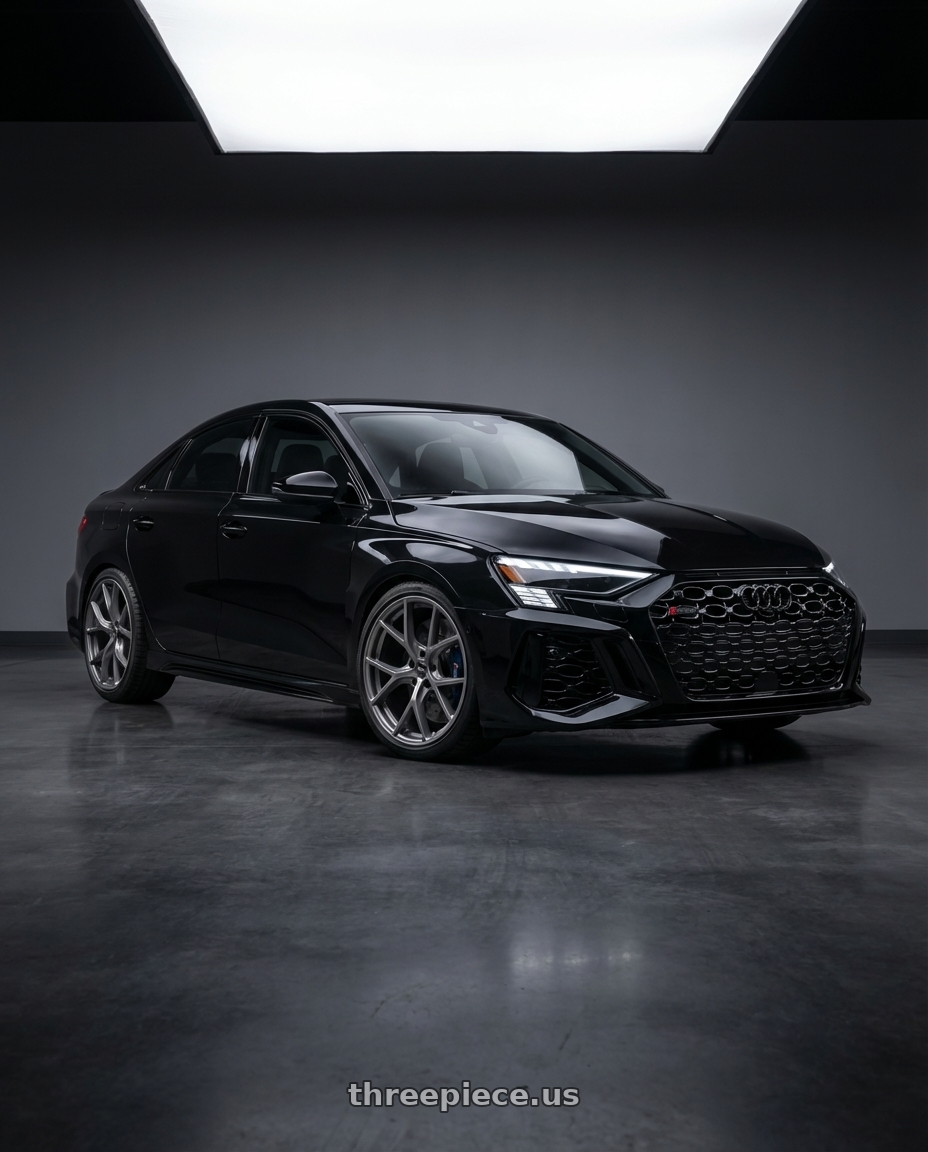 2022 Audi RS3 8Y with Niche 1PC M116 MISANO 5X112 19X9.5 +35 MATTE GUN METAL wheels