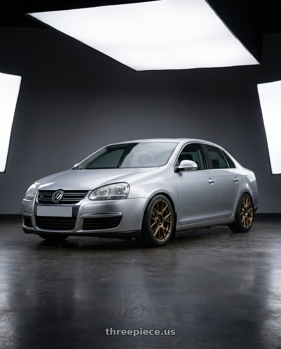 2009 Volkswagen Jetta GLI MK5 with Konig Ampliform 5x112 18x8.5+43 Gloss Bronze wheels