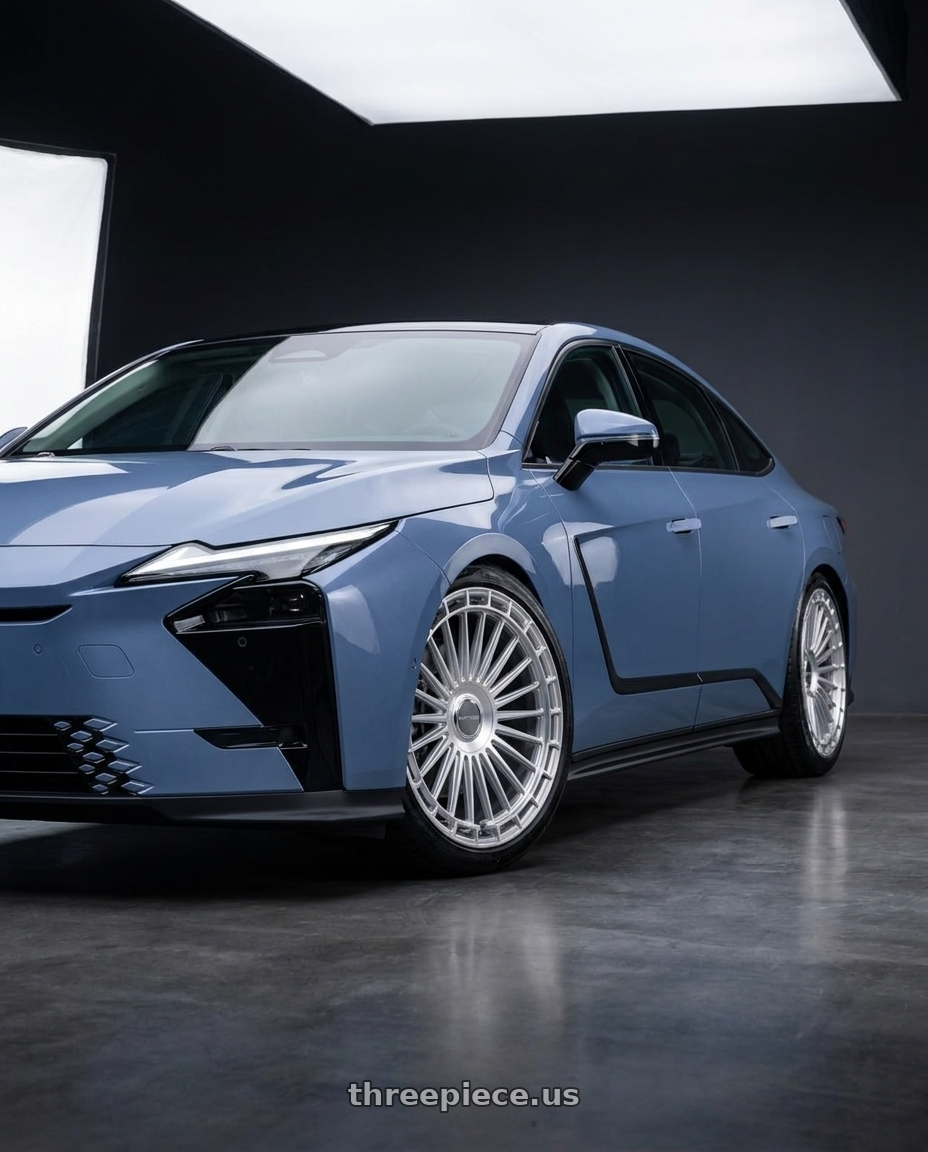 2027 LEXUS ES500e with MV Forged MVF40 blank 22x9 BLANK Diamond Silver wheels