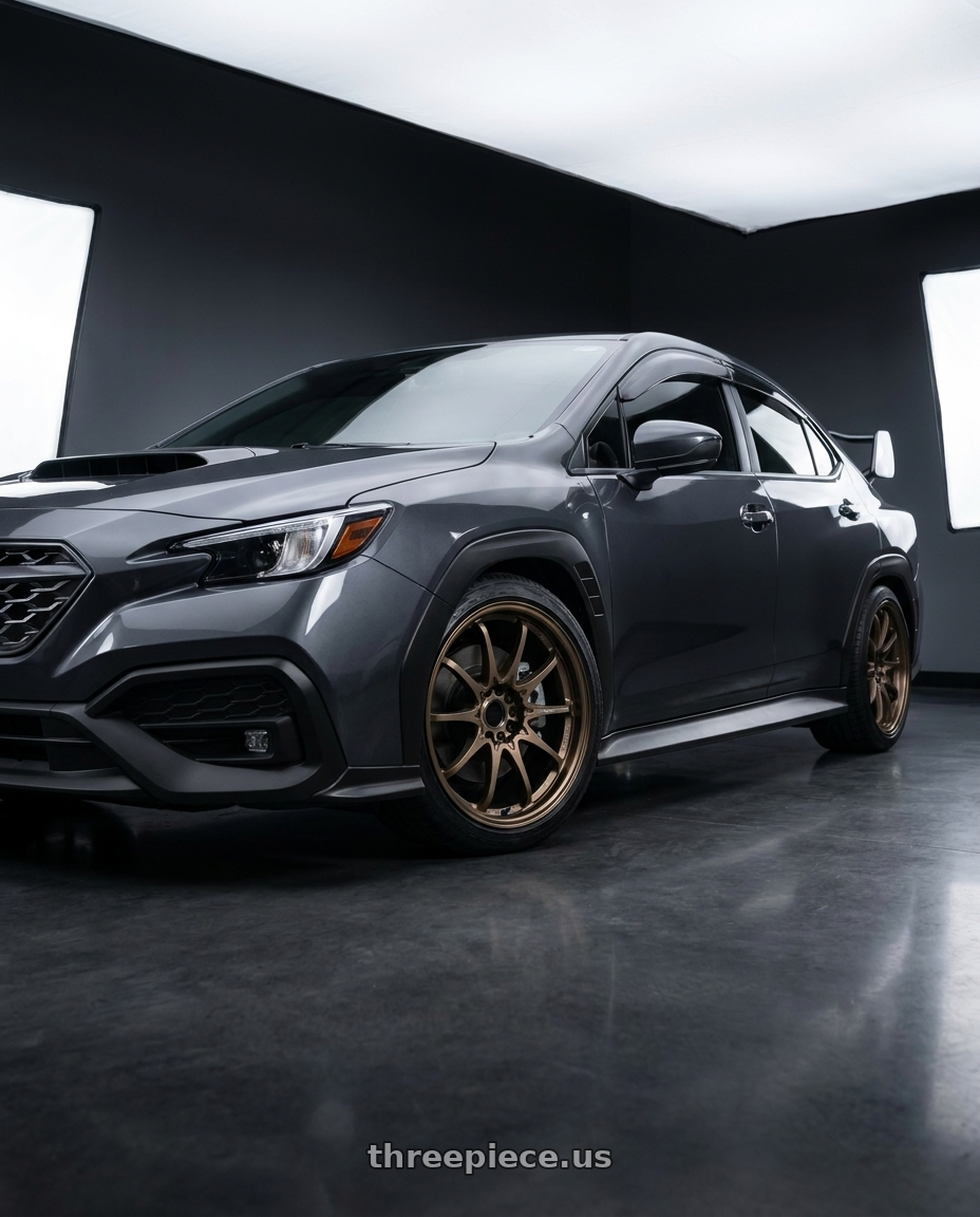 2025 Subaru WRX premium magnetite with Volk Racing CE28N-PLUS 5x114.3 18x9.5+22 Bronze wheels