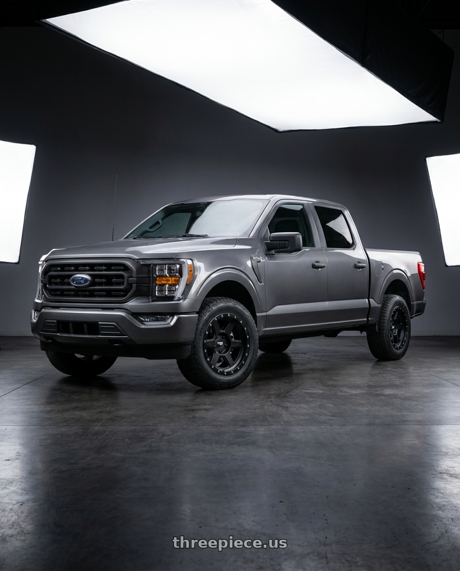 2021 Ford F-150 XL with Dirty Life Compound 9315 6x135 20x9-12 Matte Black wheels