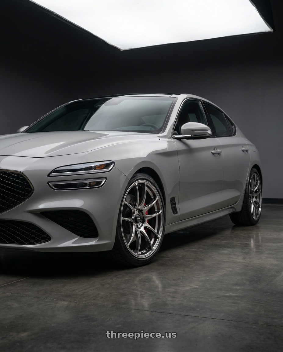 2026 Genesis G70 Sport Vatna with Vors TR4 5x114.3 19x8.5  +35 Hyper Black wheels