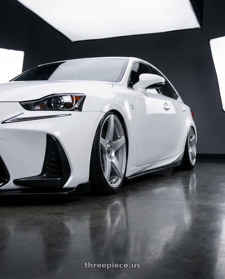 2018 Lexus IS 350 F Sport with Forgestar CF5 5x114.3 19x9.5 +29 Gloss Silver wheels