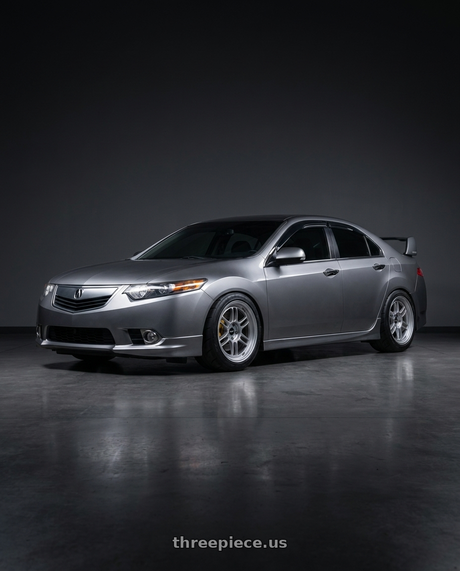 2010 Acura tsx Grigio gray with Enkei RPF1 5x114.3 17x9+22 Silver wheels