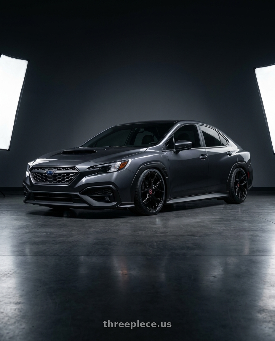 2026 subaru wrx with VOSSEN HF-5 5X114.3 19x9.5 +40 GLOSS BLACK wheels