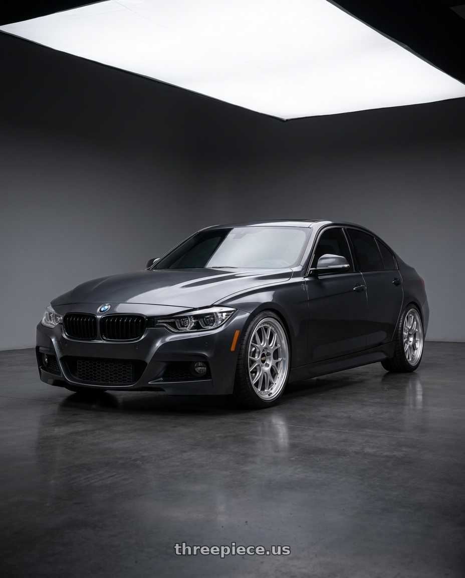 2018 bmw 340i with BBS LM-R 5x120 19x9.5+35 Diamond Silver wheels