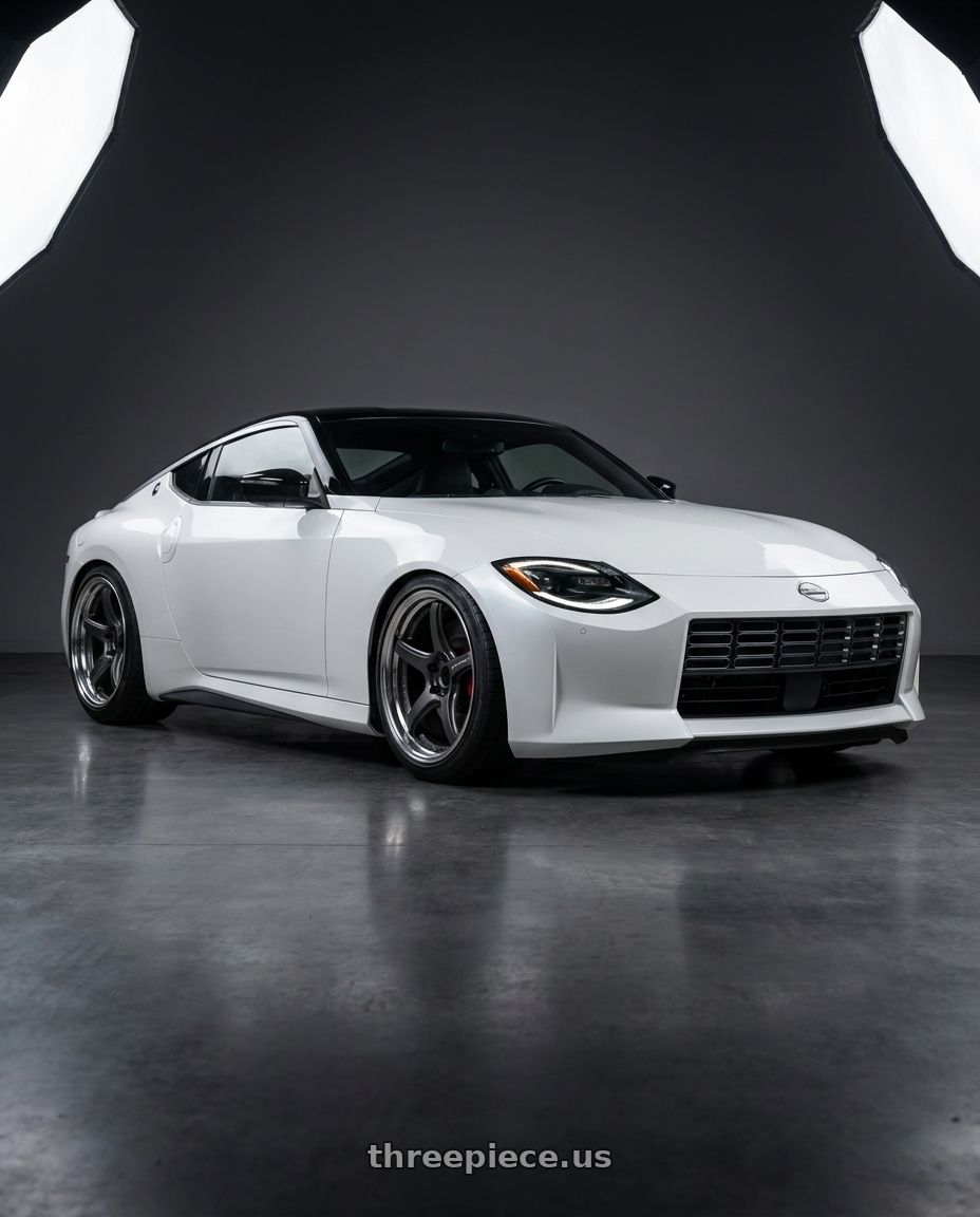 2024 Nissan Z performance with Work T5R 2P 5x114.3 19x10.5 +12 Matte Gunmetal wheels