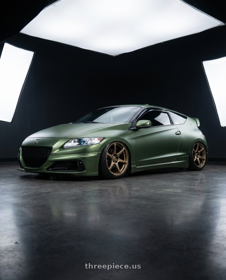 2015 Honda cr-z with Kansei K11B Tandem 5x114.3 18x8.5 35 Bronze wheels