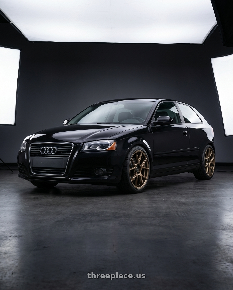 2012 Audi A3 8P with Konig Ampliform 5x112 18x8.5+43 Gloss Bronze wheels