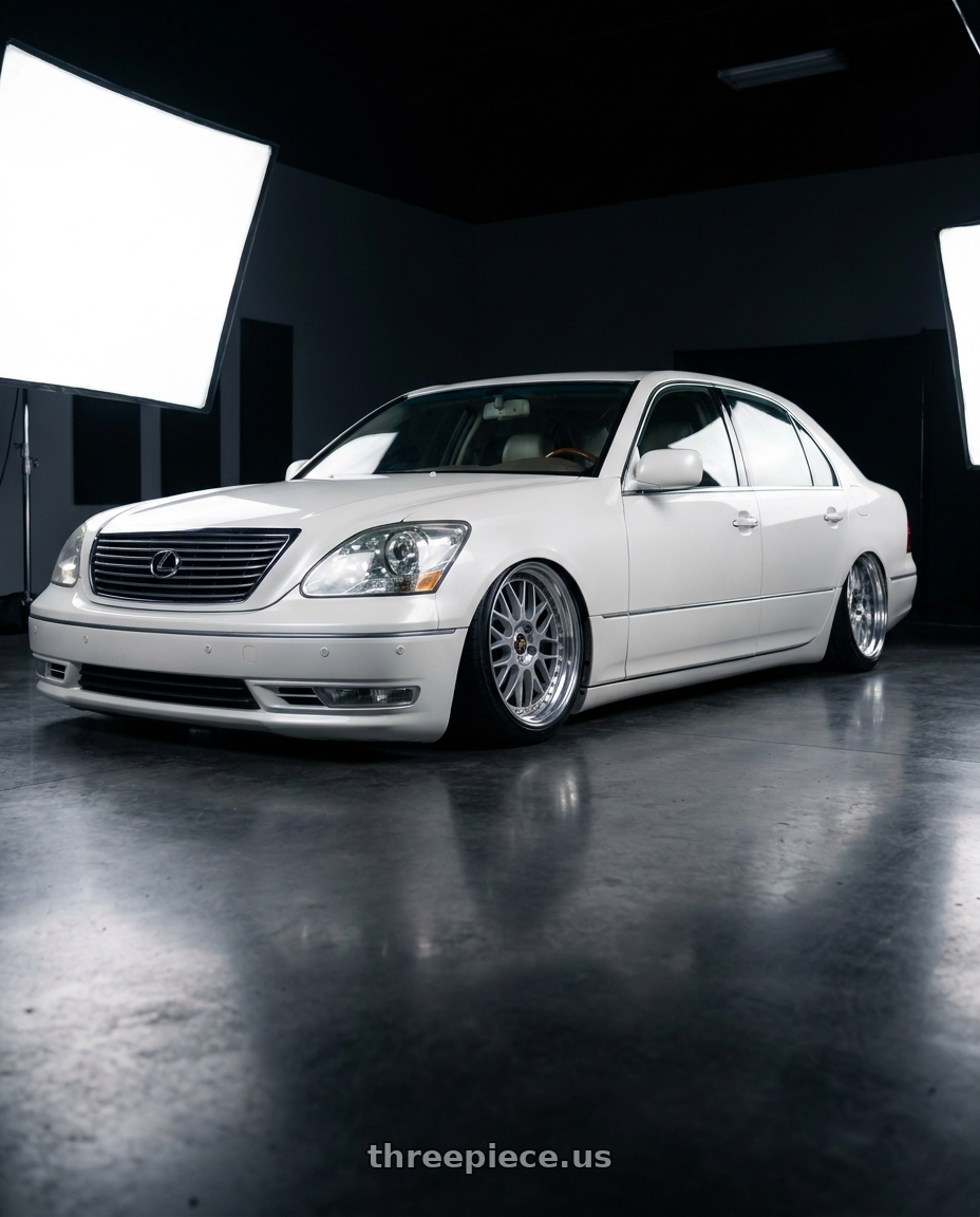 2004 lexus ls430 with Work Vs-Xx 5x114.3 18x10.5+15 R Disk Light Grey Silver wheels