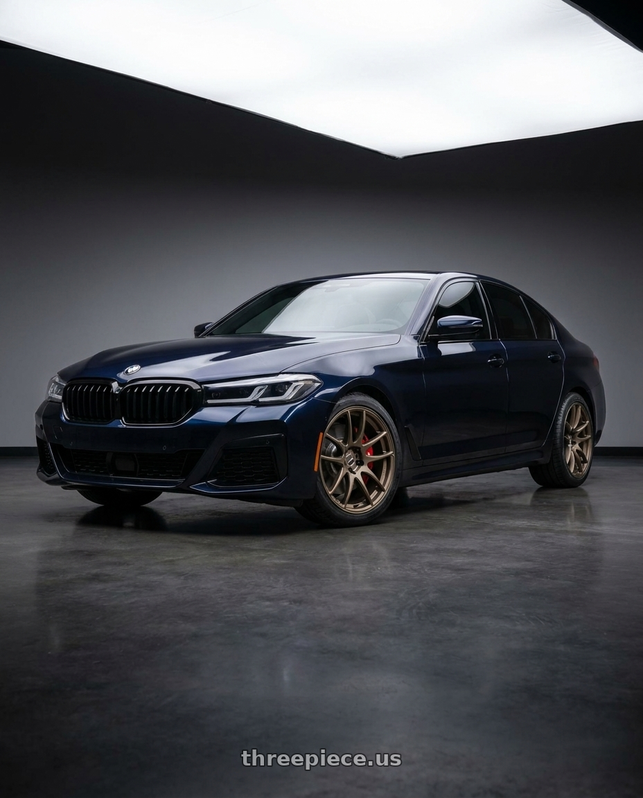 2022 BMW 540i xDrive  with Work Emotion Cr Kiwami 5x112 19x8.5 +35 Matte Bronze wheels