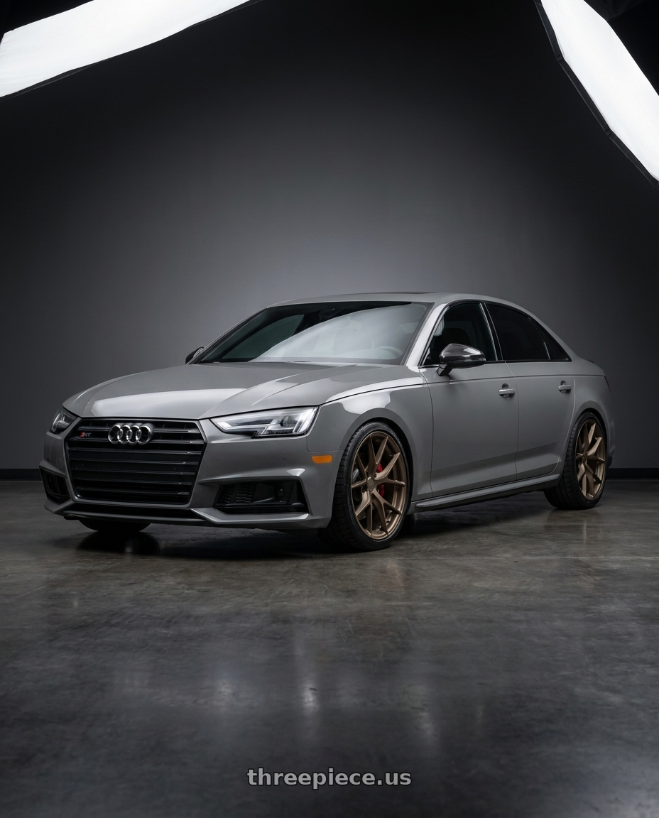 2019 audi s4 with Aodhan AFF7 5x112 19x8.5+35 Matte Bronze wheels