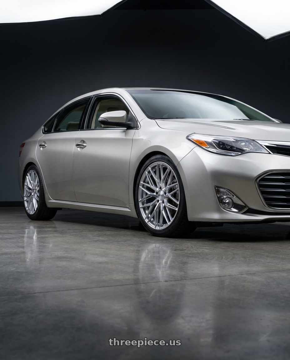 2013 toyota avalon with RTX SW20 5x114.3 18x8.5 +45 Silver With Machined Face wheels