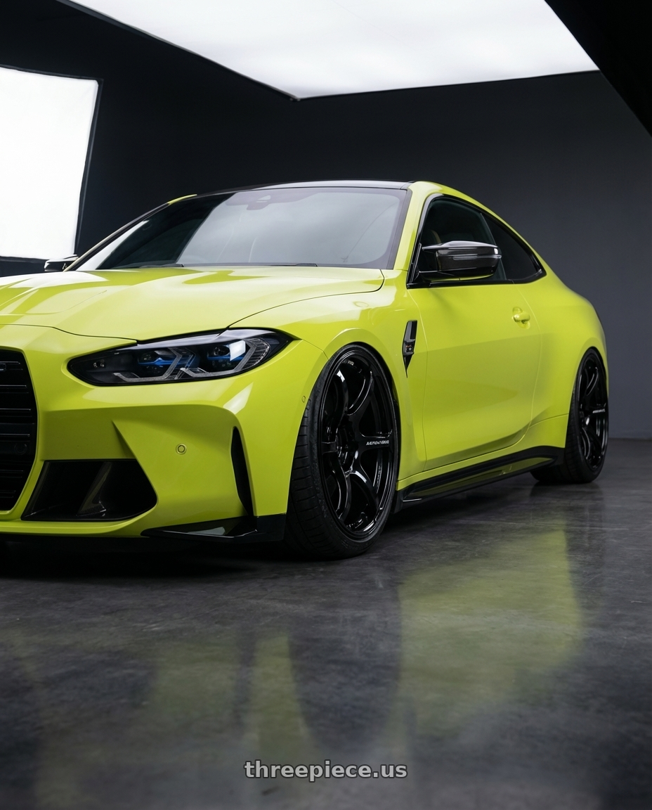 2024 BMW M4 G82 with Advan RGIII 5x112 19x8.5+45 Gloss Black wheels