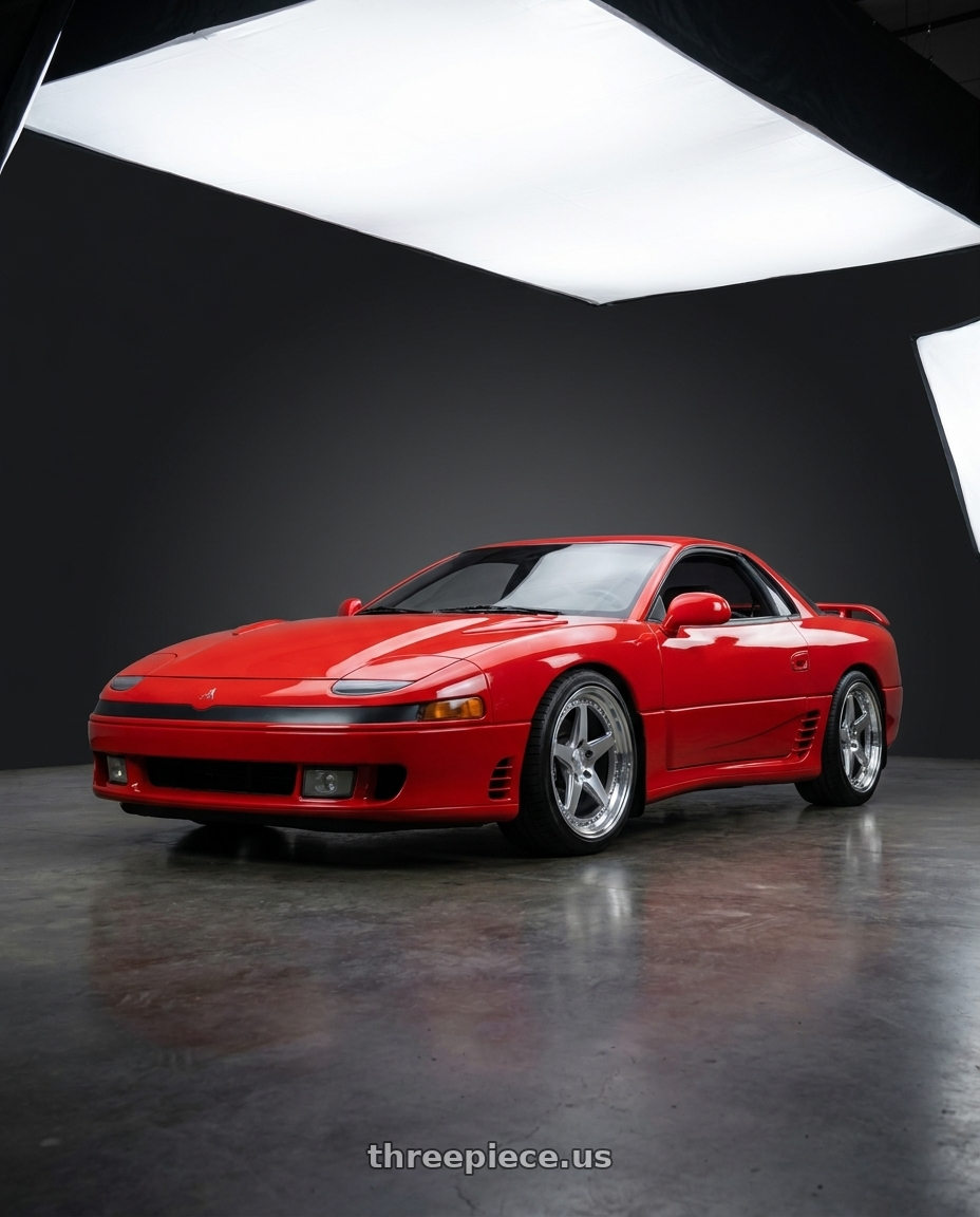 1993 Mitsubishi 3000gt vr4 with Aodhan DS05 5x114.3 18x8.5+35 Silver w/Machined Face wheels