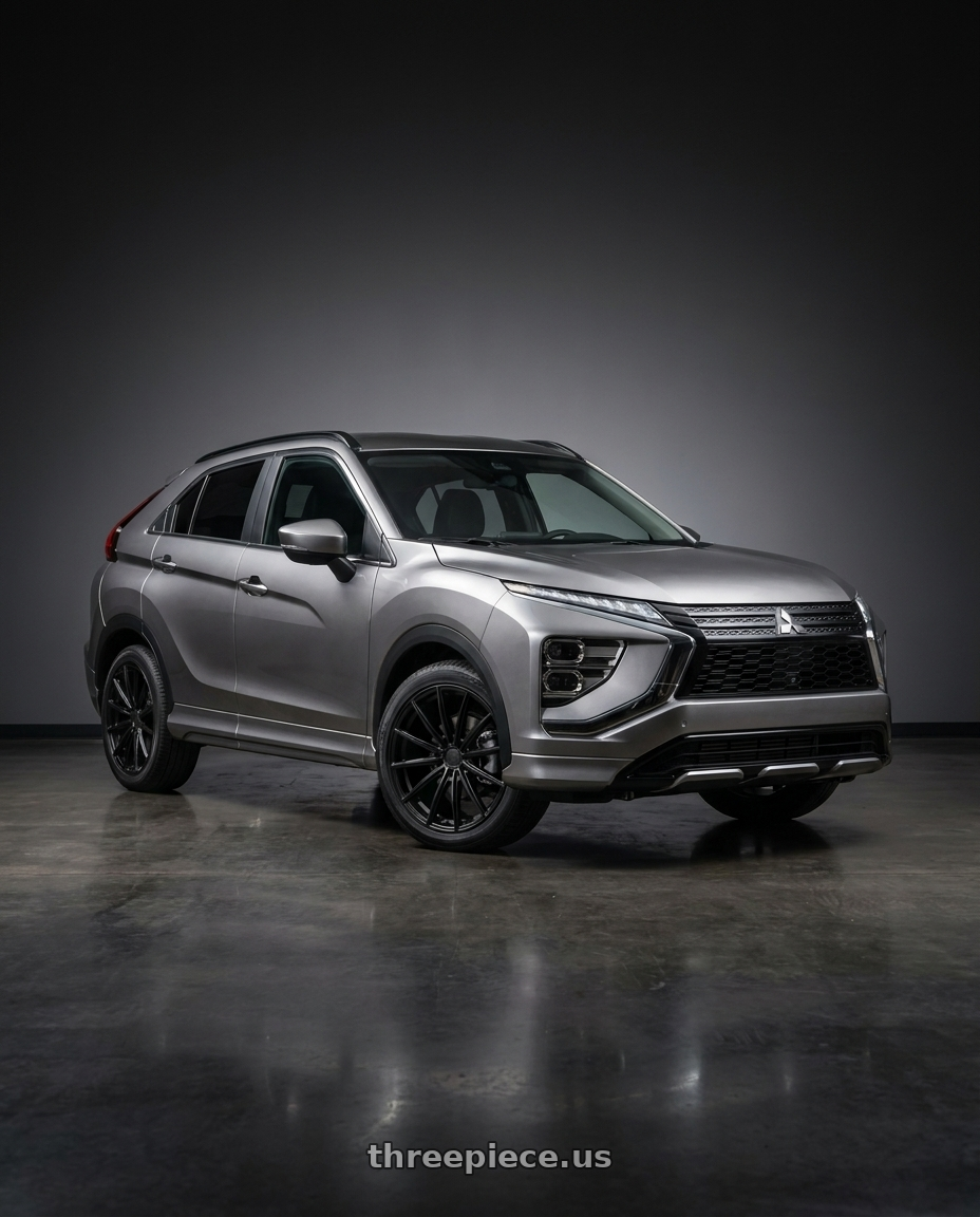 2022 Mitsubishi Eclipse Cross with XO LONDON 5X112 19X10 +42 MATTE BLACK wheels