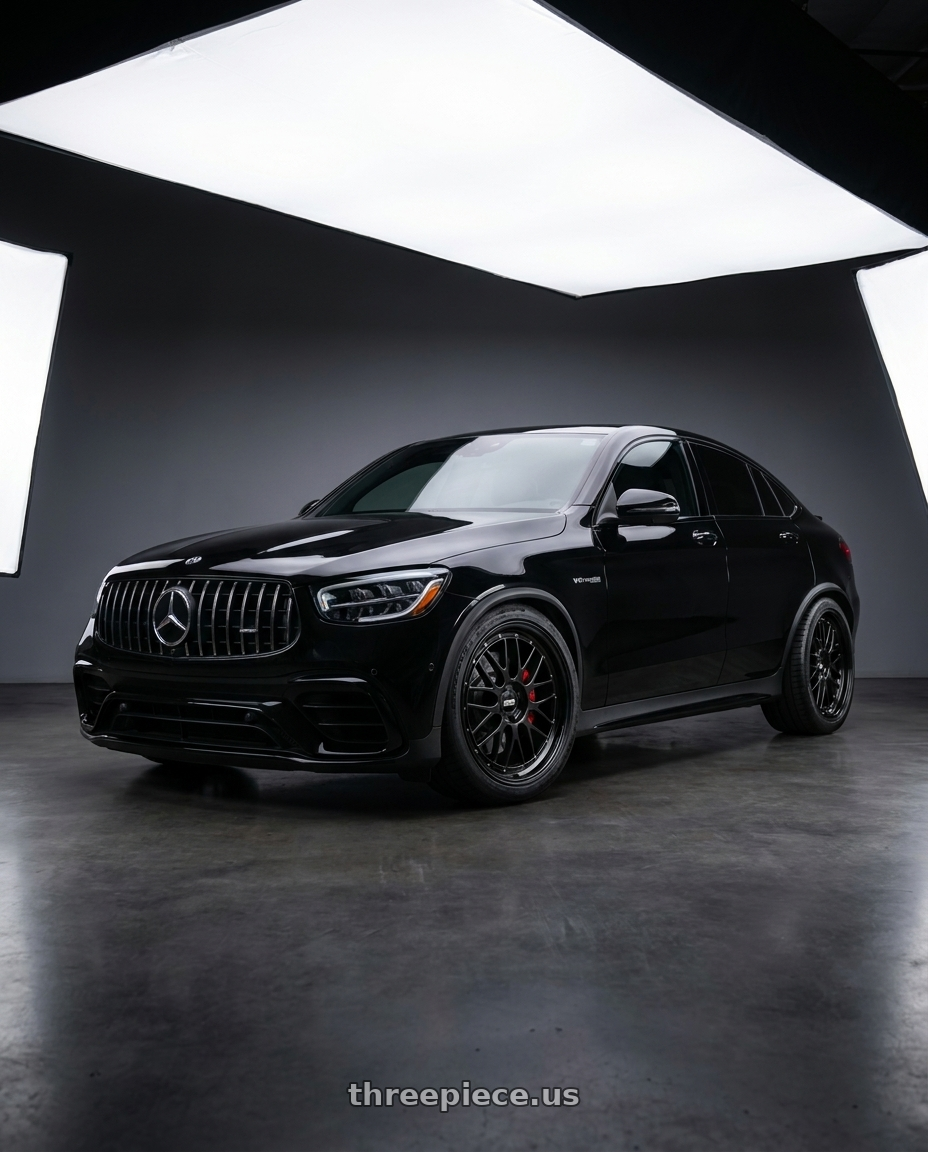 2021 mercedes glc63s with BBS LM 5x112 21x10.5 +10 Diamond Black wheels