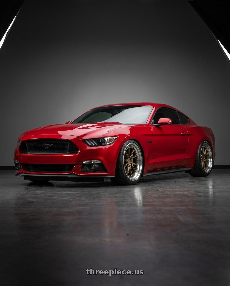 2015 ford mustang gt with Aodhan DS08 5X114.3 19x9.5+30 Bronze w/Machined Lip wheels