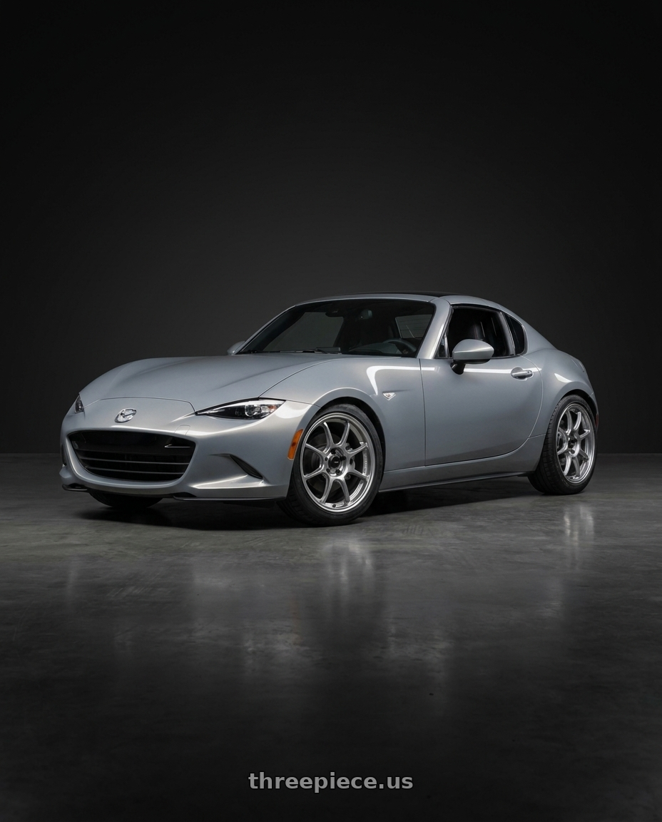 2025 mazda mx5 rf nd3 with Konig Ultragram 4x100 17x8+45 Titanium Metallic Knurled Bead wheels