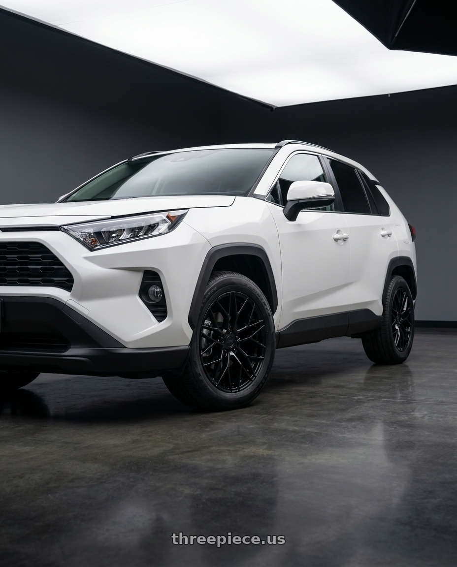 2023 toyota rav4 with KATANA RACING KR01 5x114.3 17x7.5 +40 Matte Black wheels