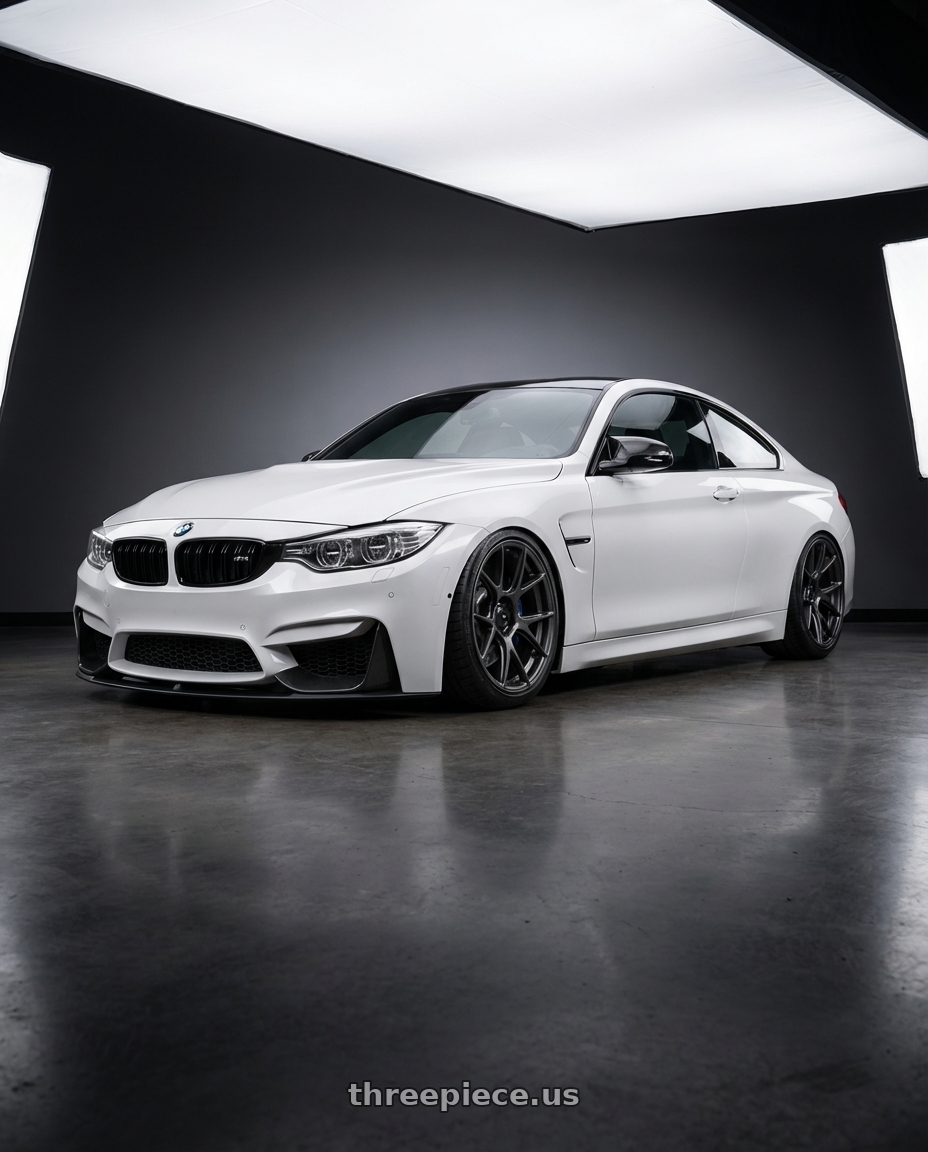 2018 BMW M4 F82 with Konig Ampliform 5x120 19x10+28 Dark Metallic Graphite wheels