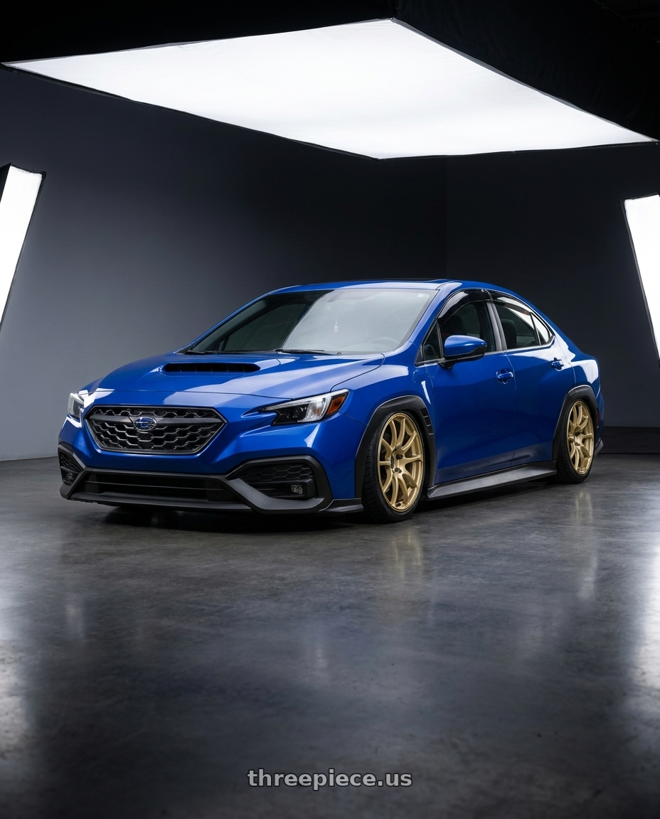 2024 Subaru WRX with Advan RCIII 5x114.3 18x8.5+38 Gold wheels