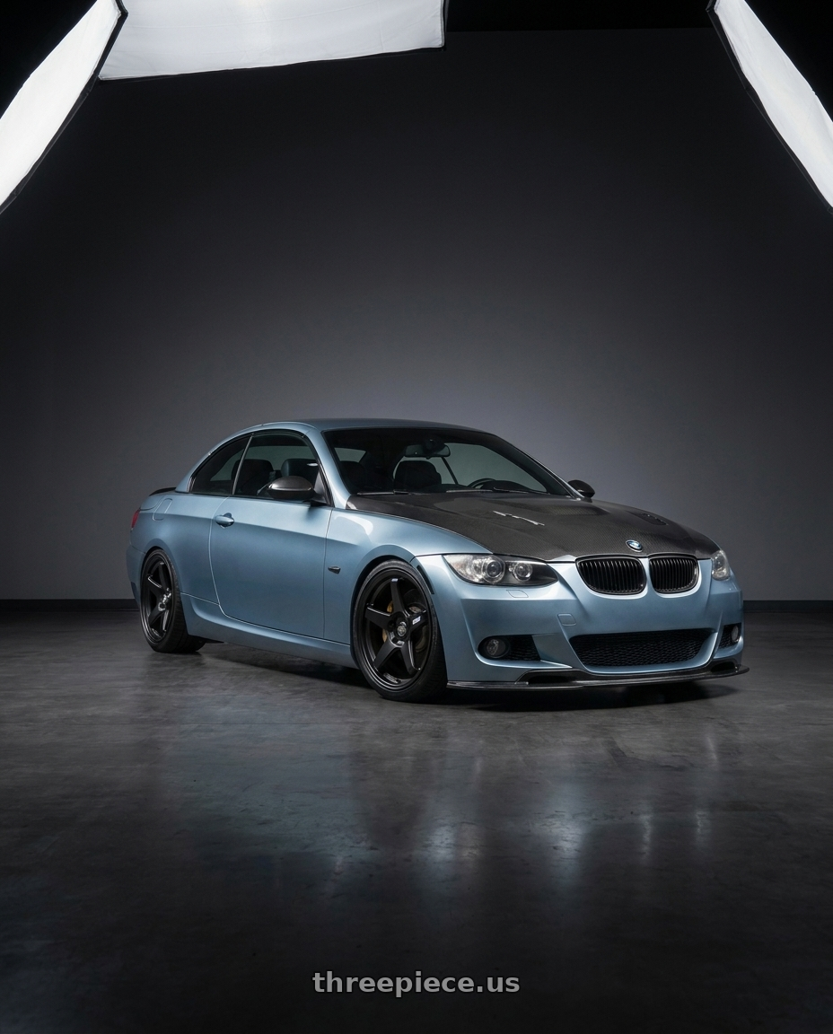 2009 BMW e93 335i with ESR Wheels APEX SERIES APX5 5x120 19x8.5 +30 Matte Black wheels